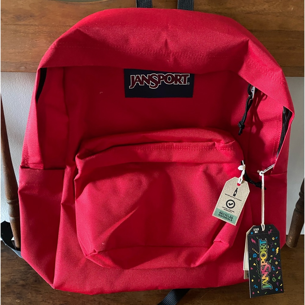 NWT JanSport Superbreak backpack in Red Tape